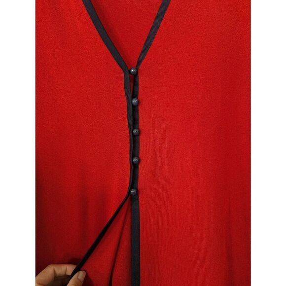 Exclusively Misook Cardigan‎ women's size 2X red blue patriotic plus size - Picture 6 of 10